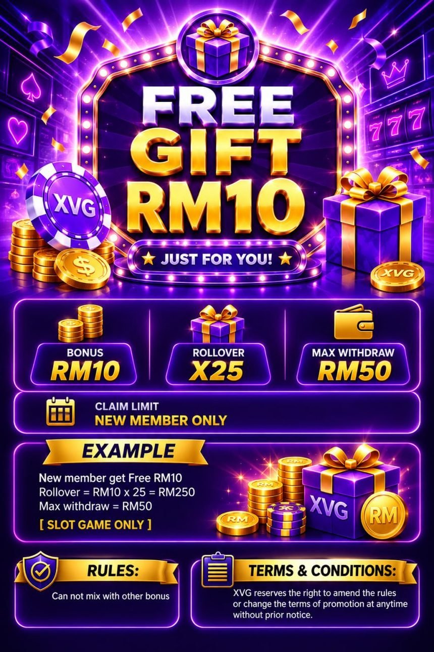 XVG New Member FREE RM10 promotion poster